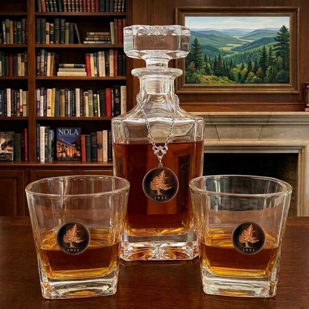 Custom Decanter Set with Detachable Marker