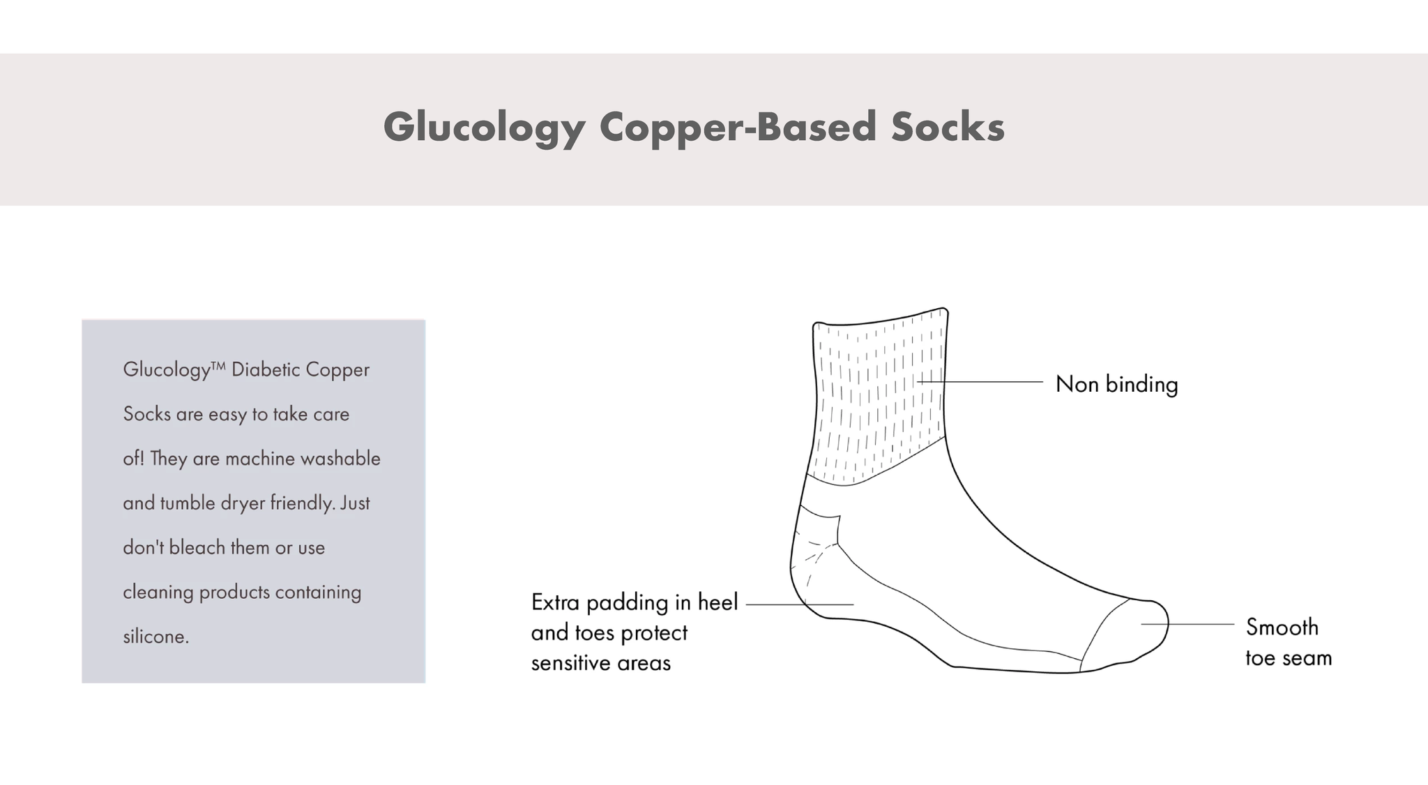 Diabetes support products accessories copper based socks instructions