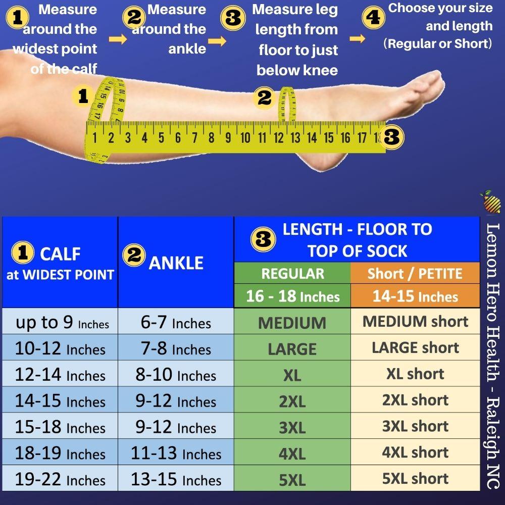 How To Measure & Find The Right Size of Zippered Compression Socks