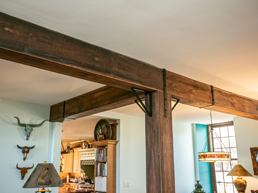 reclaimed barnwood beams