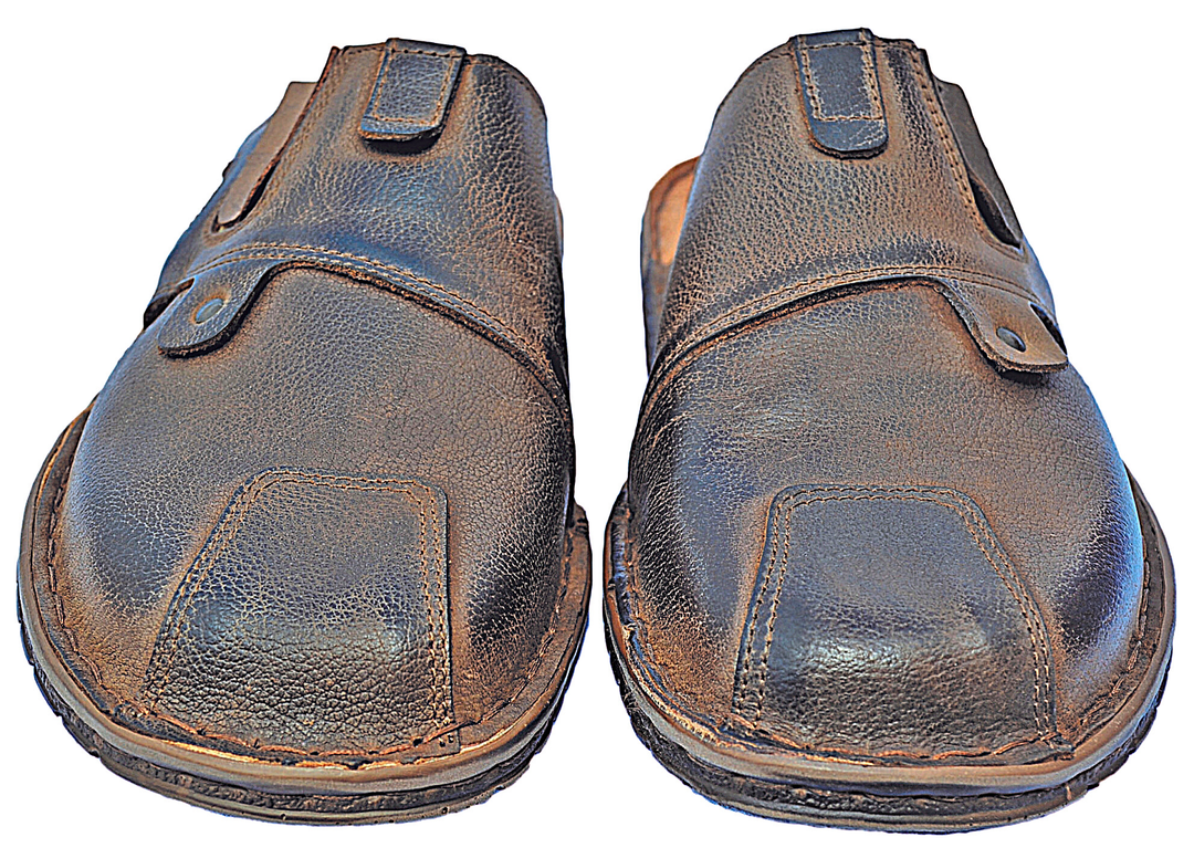Komodo - Men brown leather clogs sandals - Reindeerleather