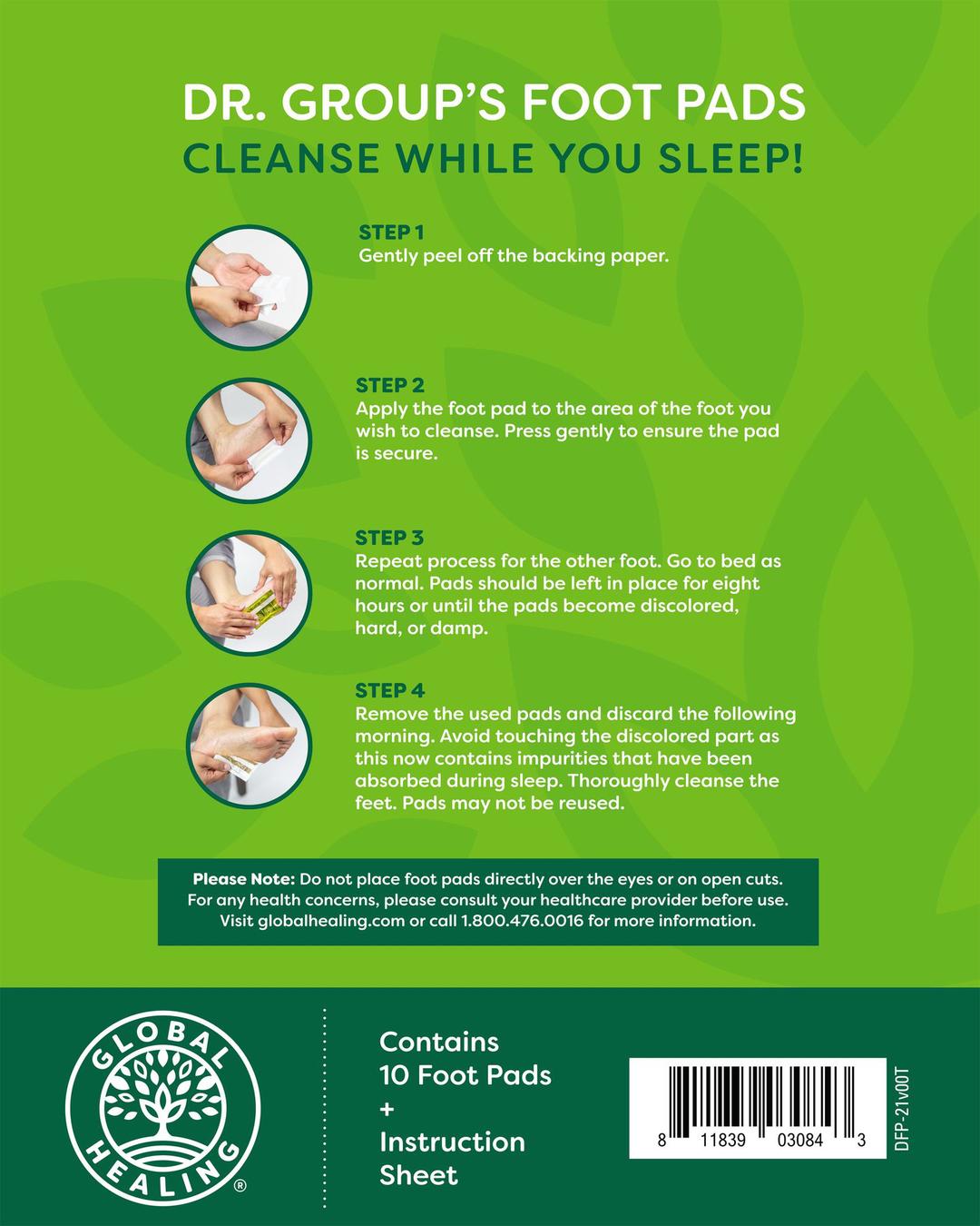 Dr Groups Foot Pads Instructions