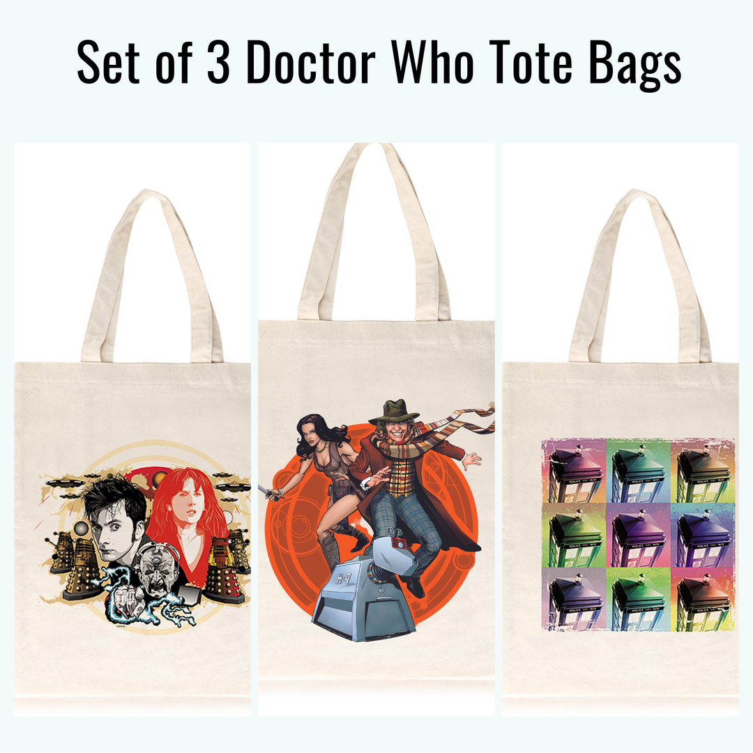 Doctor Who Pop Art canvas tote bag
