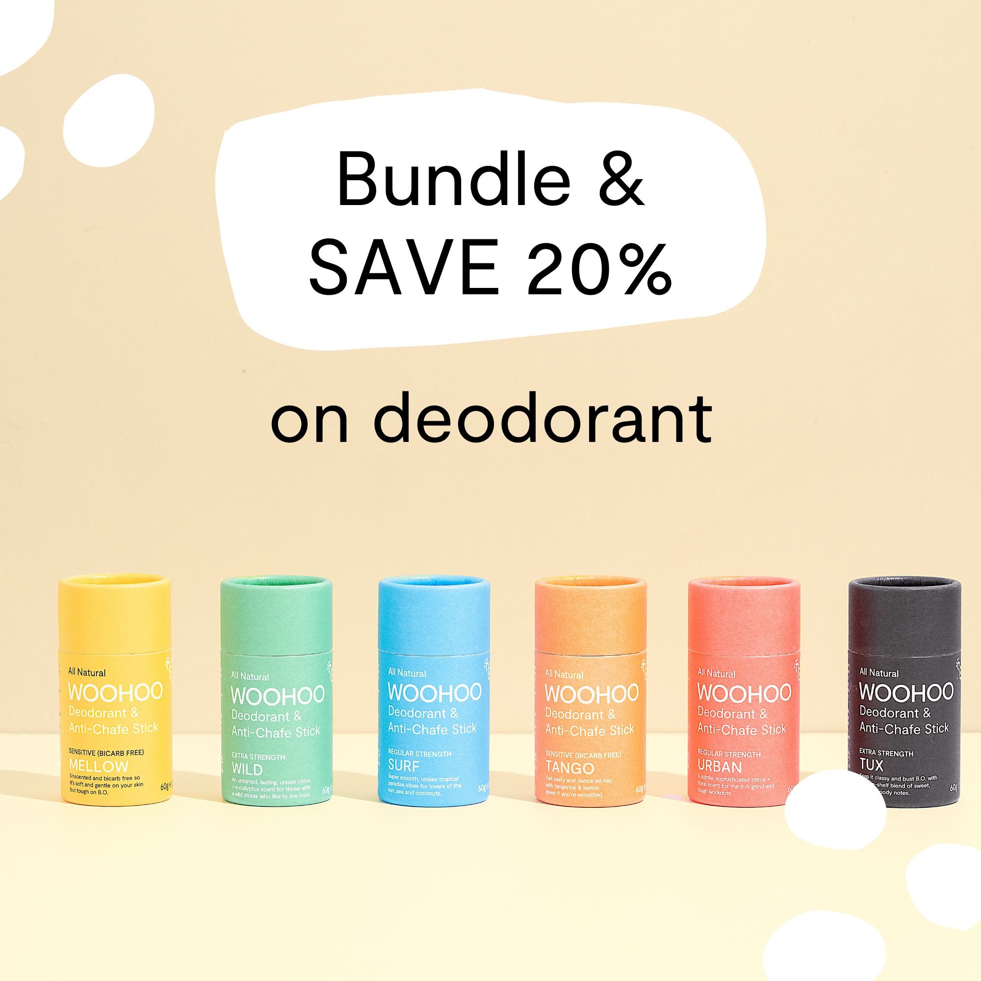 Bundle and Save 20% on deodorant