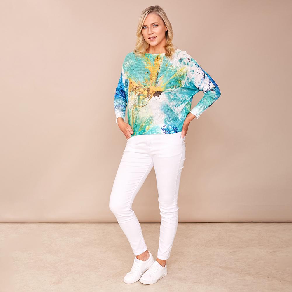 Karina Batwing Jumper (Splash)