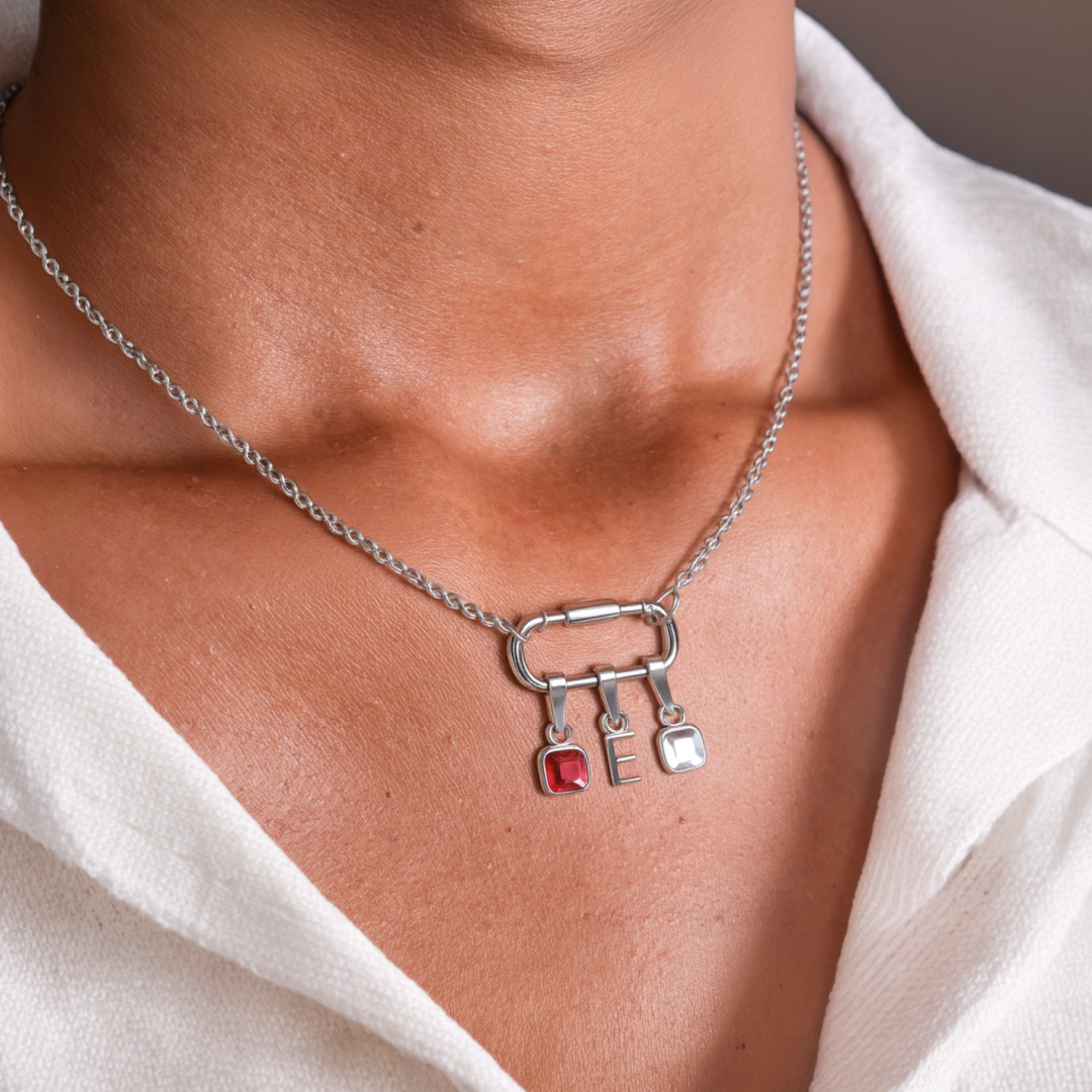 Ear with pearl stud and stainless steel stud