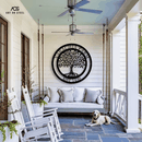 Founders Tree of Life Metal Wall Art – Personalized black steel family or farm name sign by Art on Steel, crafted outdoor décor symbolizing roots, heritage, and legacy, custom wall artwork for farmhouse porch or patio design.