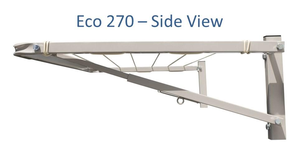 Eco 270 260cm wide clothesline in full steel construction