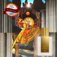 Soleil Invisible bottle in radiant sun and smoky-shadow editorial artwork by Carlo Zambotti