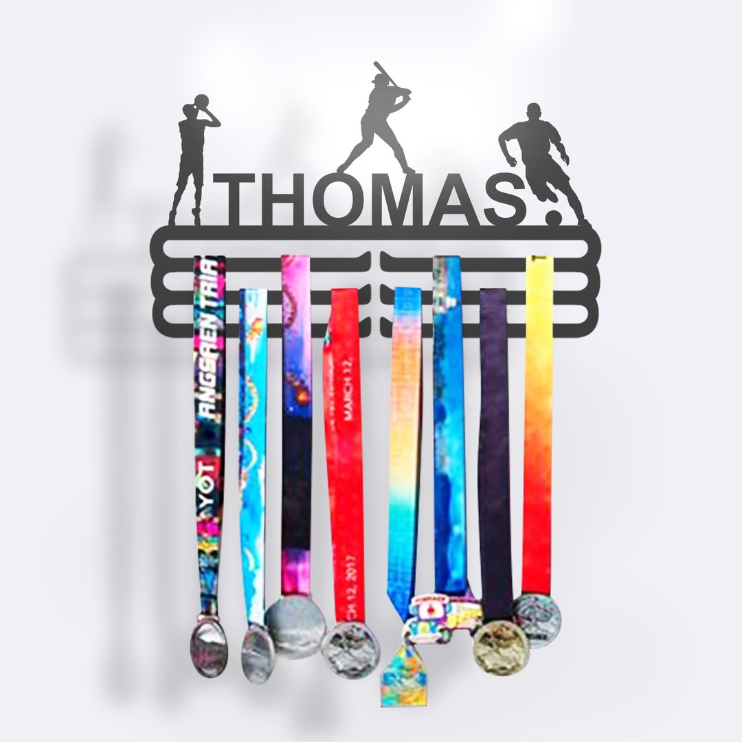 Personalised 2Tier DREAM BELIEVE ACHIEVE Medal Hanger Strong 5mm Acrylic