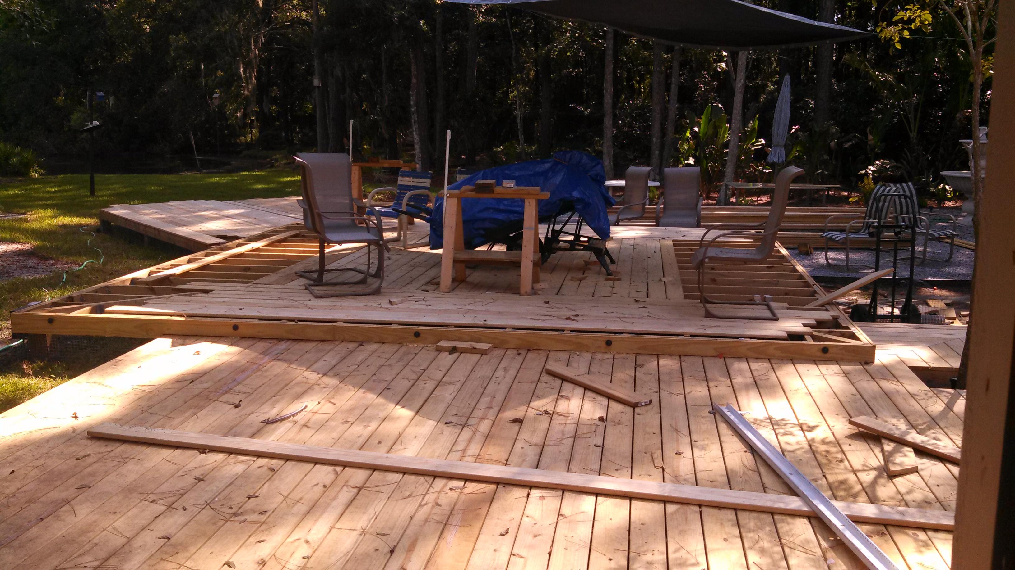 adding deck boards to frame