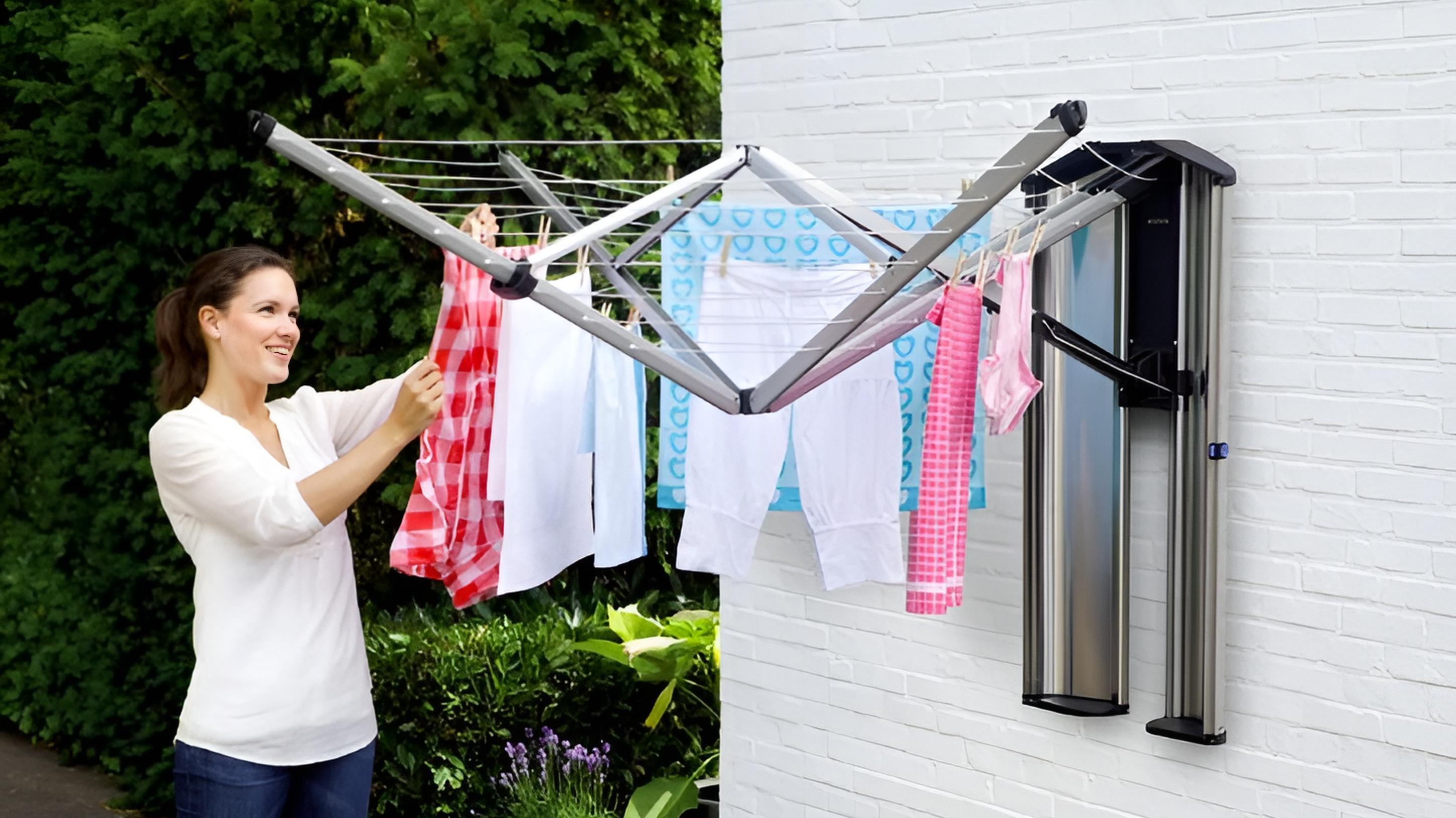 Best Rack for Drying Clothes Brabantia Wallfix Clothesline with Storage Box