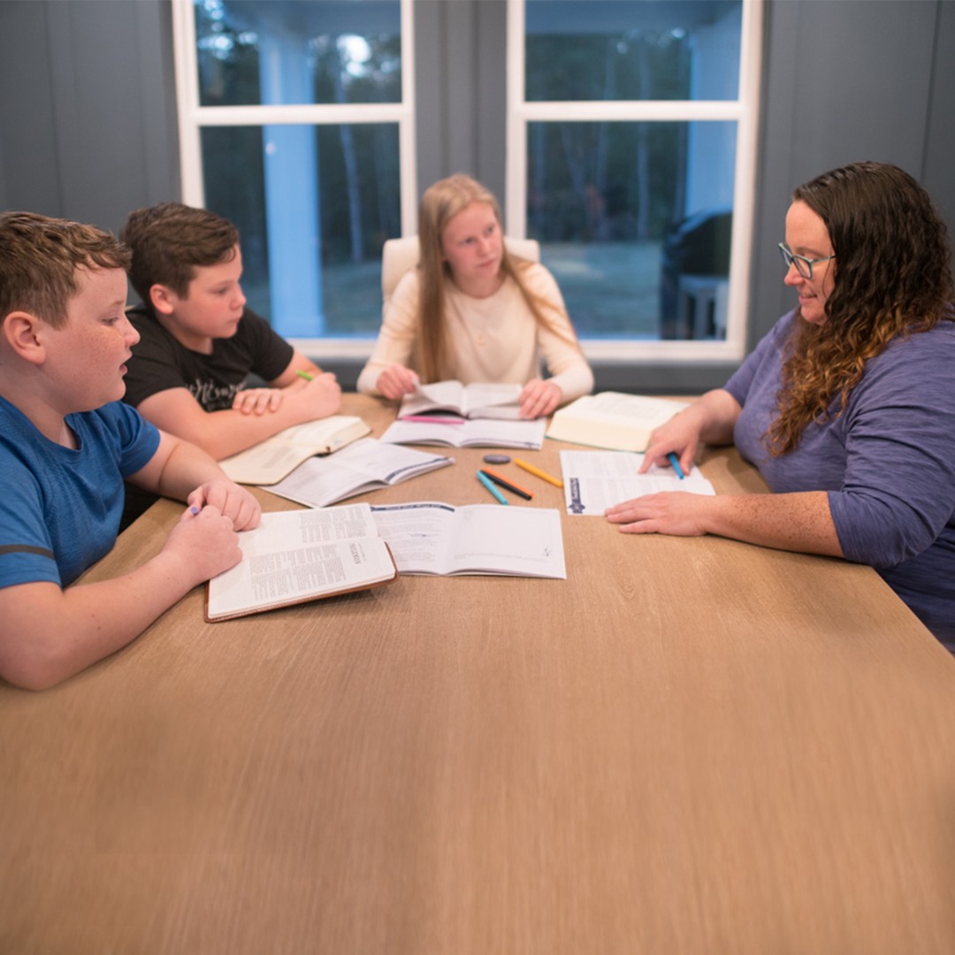 Family having Bible Study