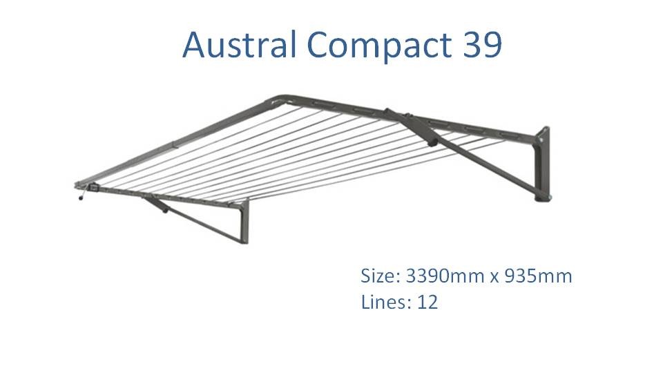 3300mm wide clothesline - austral compact 39