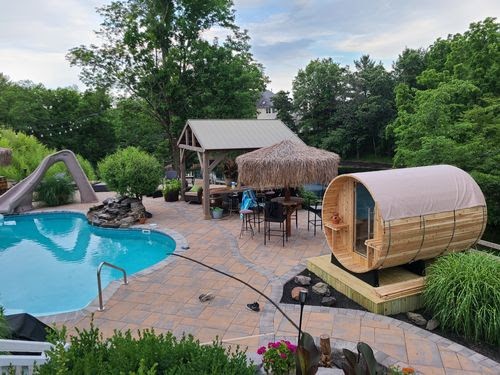 Image of a Sauna next to a pool
