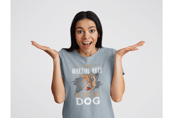 dog t shirt, mma shirt, german shepherd dog t shirt, light blue color t shirt, I love martial arts t shirt, funny t shirt, martial arts t shirts, fighter t shirt, bjj t shirt, taekwondo t shirt, boxing t shirt