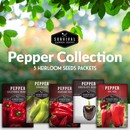 Sweet Pepper Seed Collection - 5 heirloom seed packets