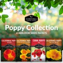 Poppy seed collection - 4 heirloom seed packets