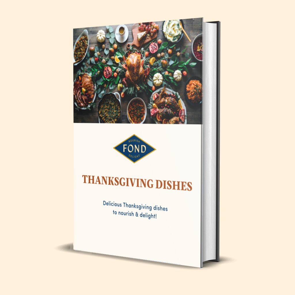 Thanksgiving recipes ebook using FOND bone broth