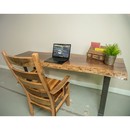 rustic, live edge walnut wood desk