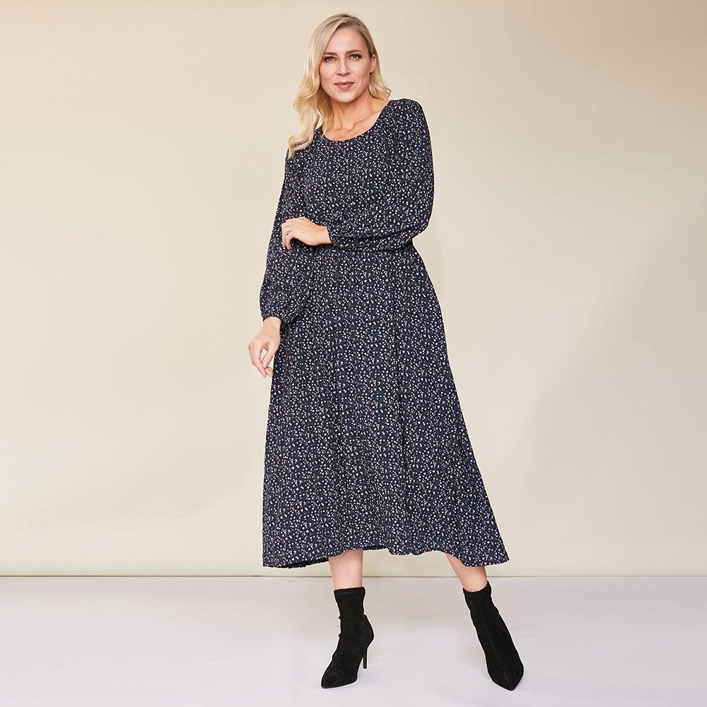 Rachel Dress (Navy)