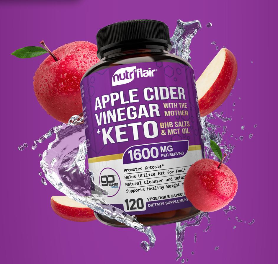 Apple Cider Vinegar plus Keto BHB Supplement From NutriFlair