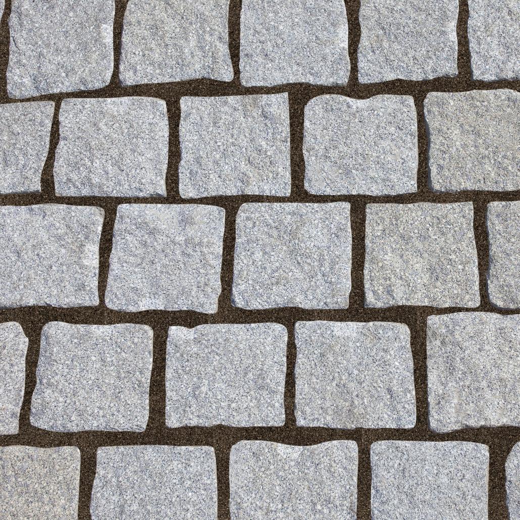Charcoal Gray with Multi-colored Gray and dark gray Pavers