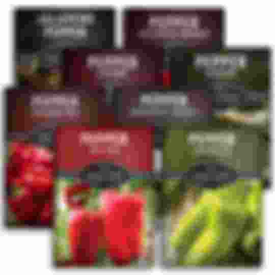 8 heirloom pepper seed packets