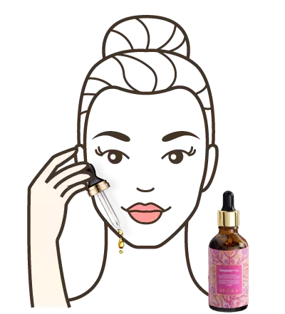 While skin is still damp, take 3 drops of the oil in your palm and rub both the hands together. - Mobile