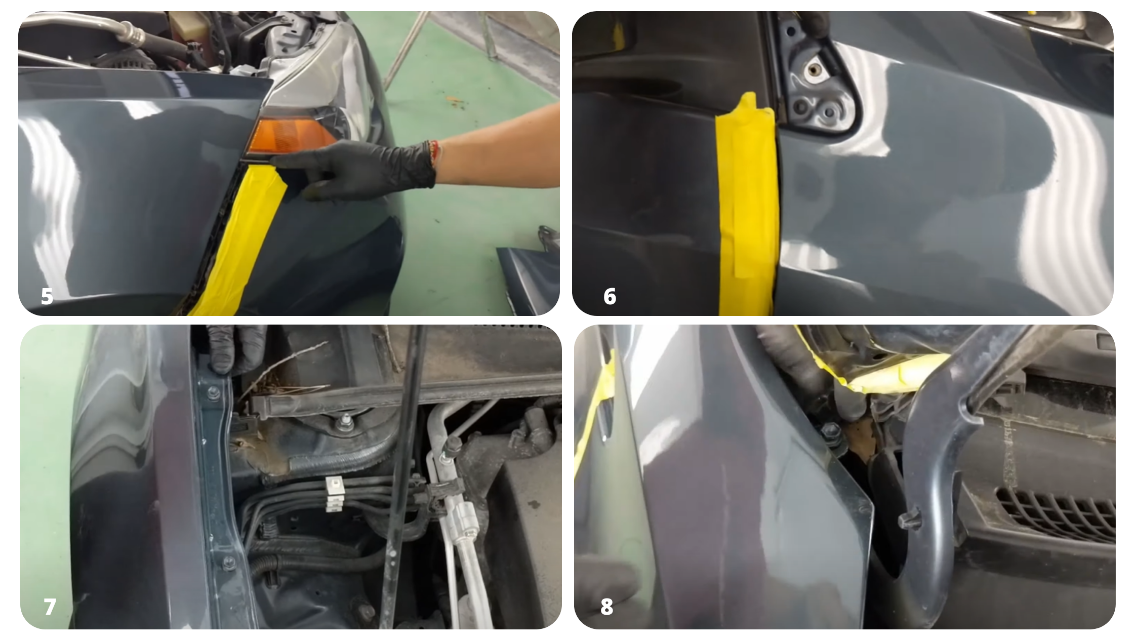 Steps 5-8 on how to install a 2014-2019 Toyota Corolla Fender