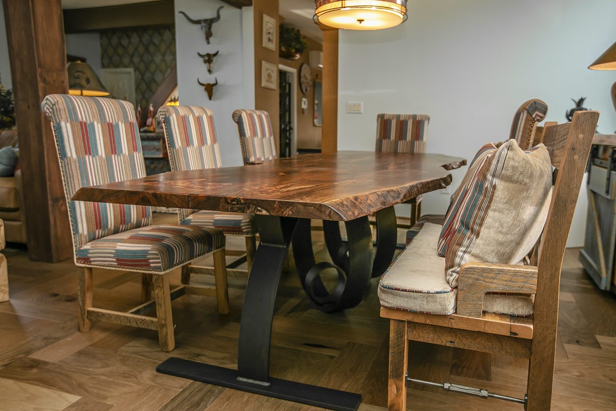 dining table gallery, southwestern walnut dining table