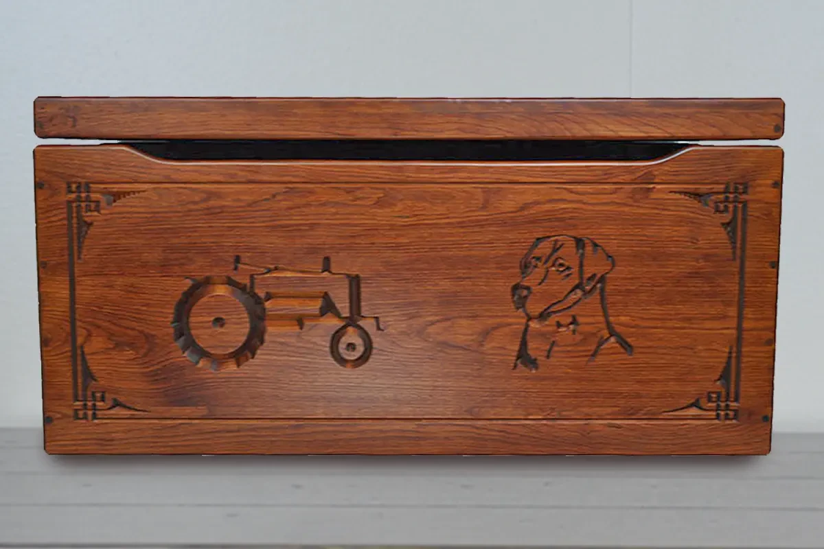 Personalized Toy Chest, Solid Wood
