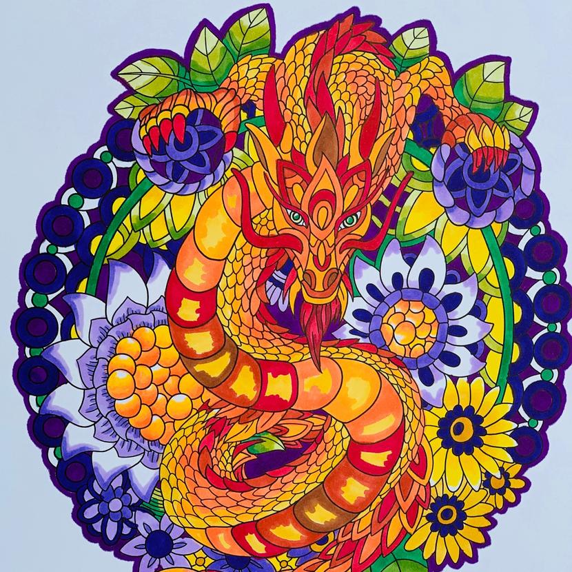 Freebie Friday 04 12 19 Colorful Dragons Coloring Page