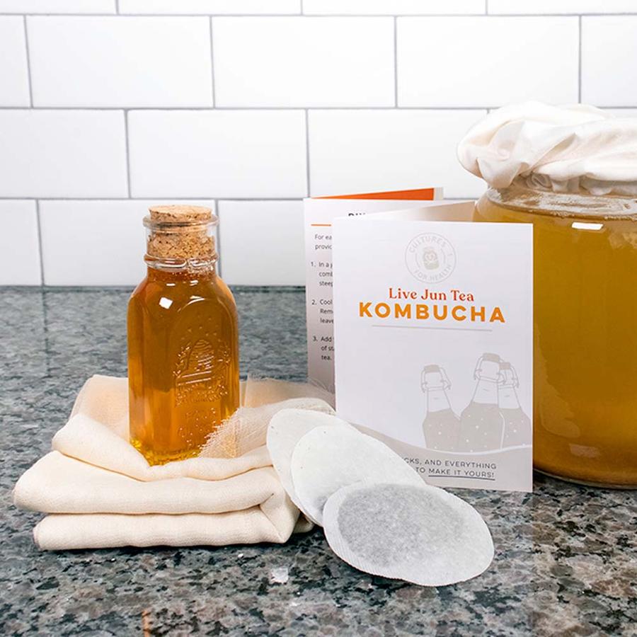 Cultures For Health Live Jun Tea Kit components