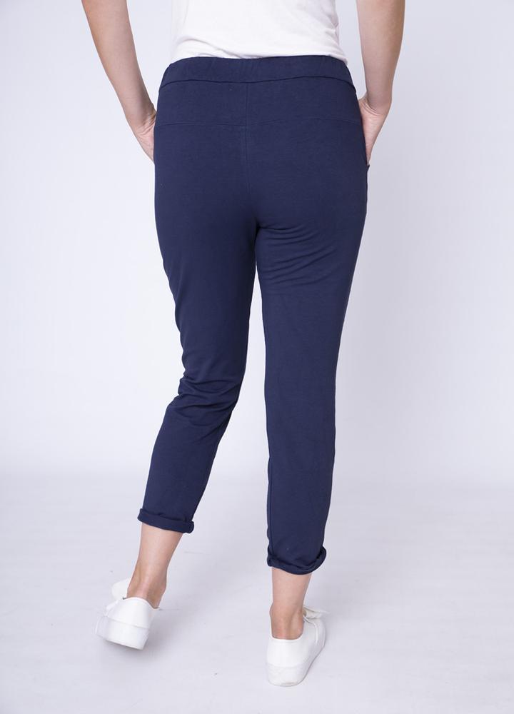 Drawstring Side Pocket Trouser Navy