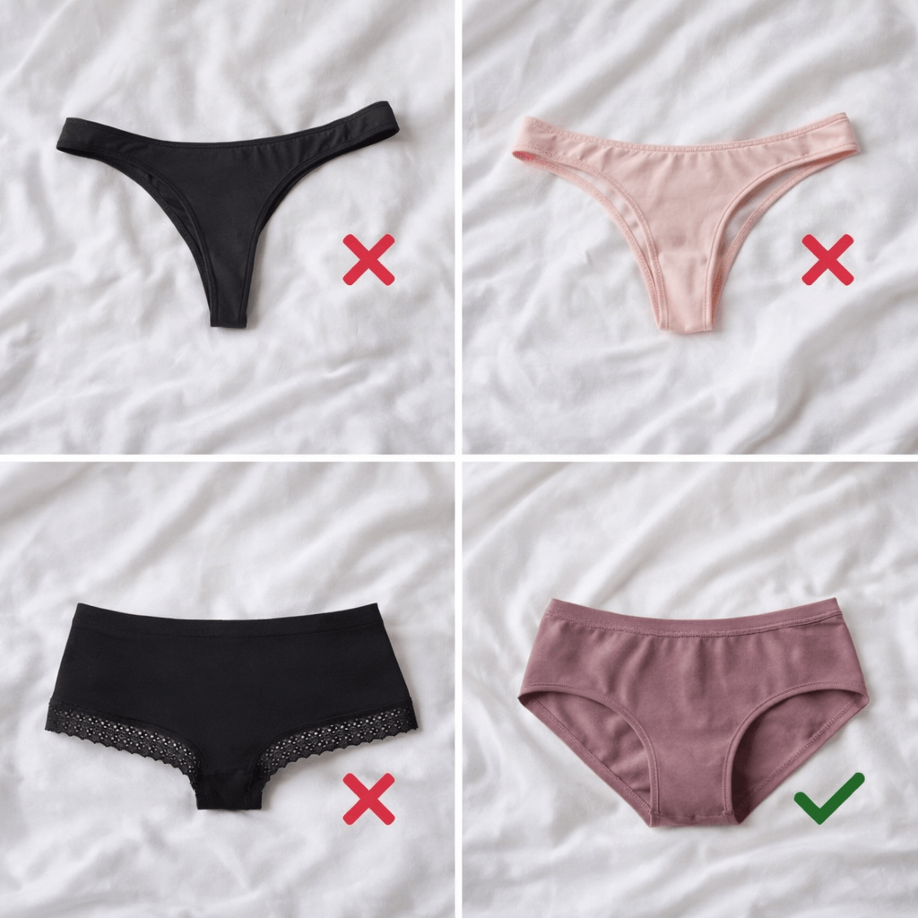 Culotte adaptée - pads lavables serviettes hygiéniques