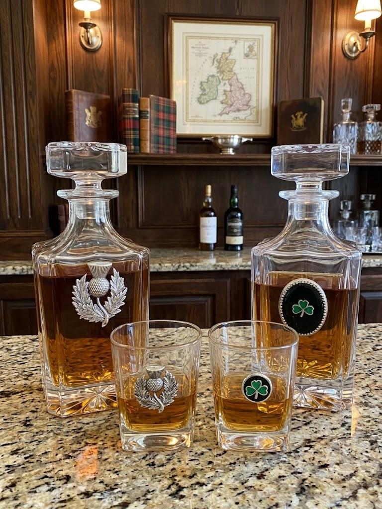 Decanters representing your heritage and country