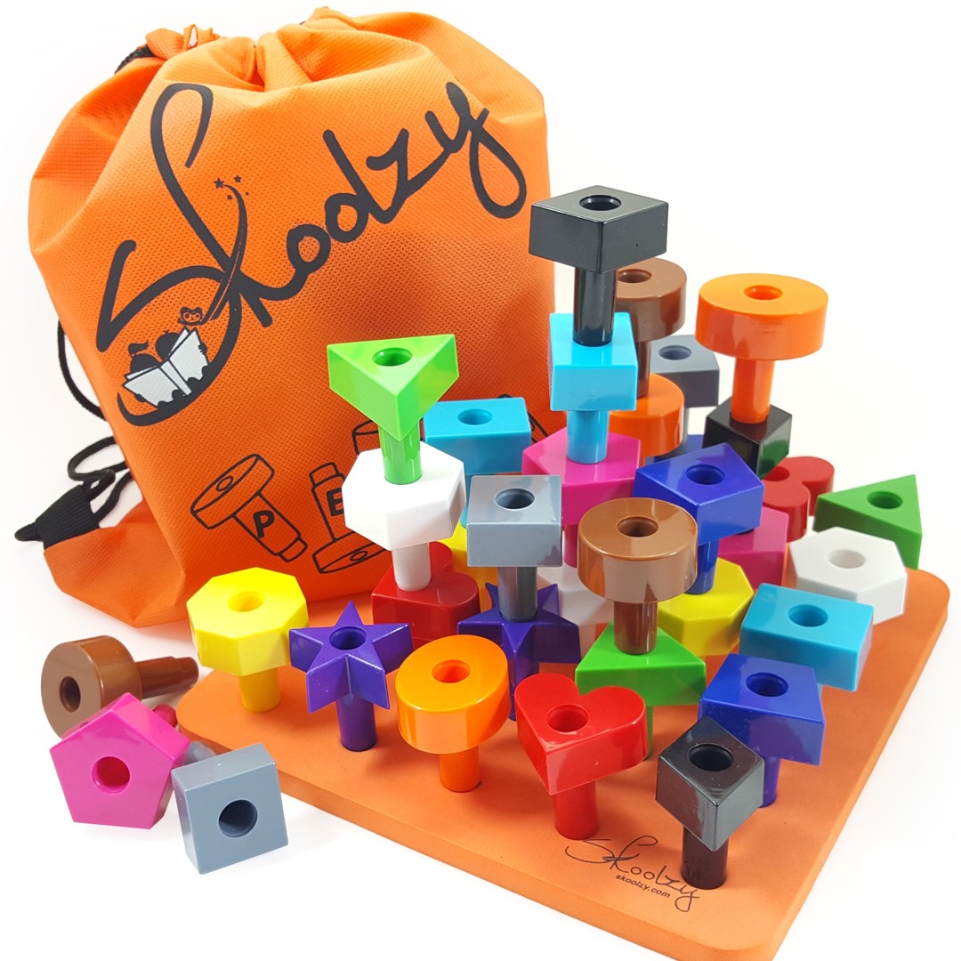 30 Stücke Stacker Peg Board Fun Kid Sortierung Stacking Entwicklungsspiel 