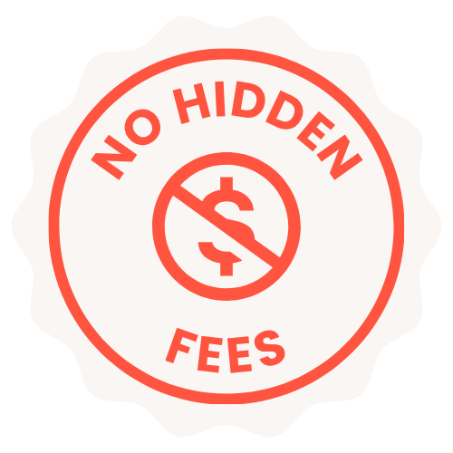 Icon representing no hidden subscription fees