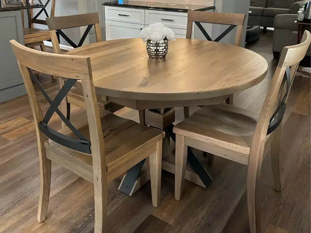 Custom Hampton Table with Norway Back Chairs