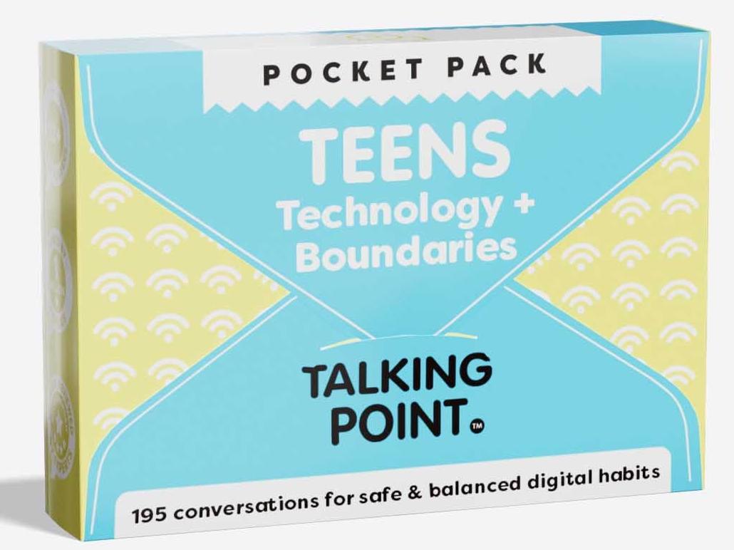 pocket packs: teens - technology + boundaries conversation cards, talking point cards