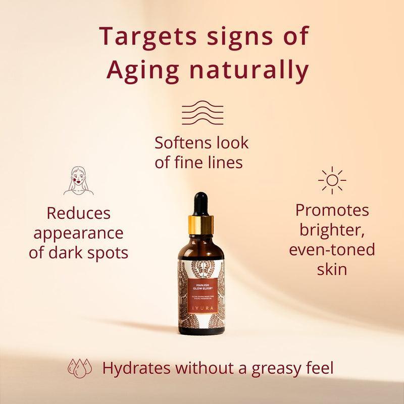 Manjish Glow Elixir - Ayurvedic Night-Time Face Oil 4
