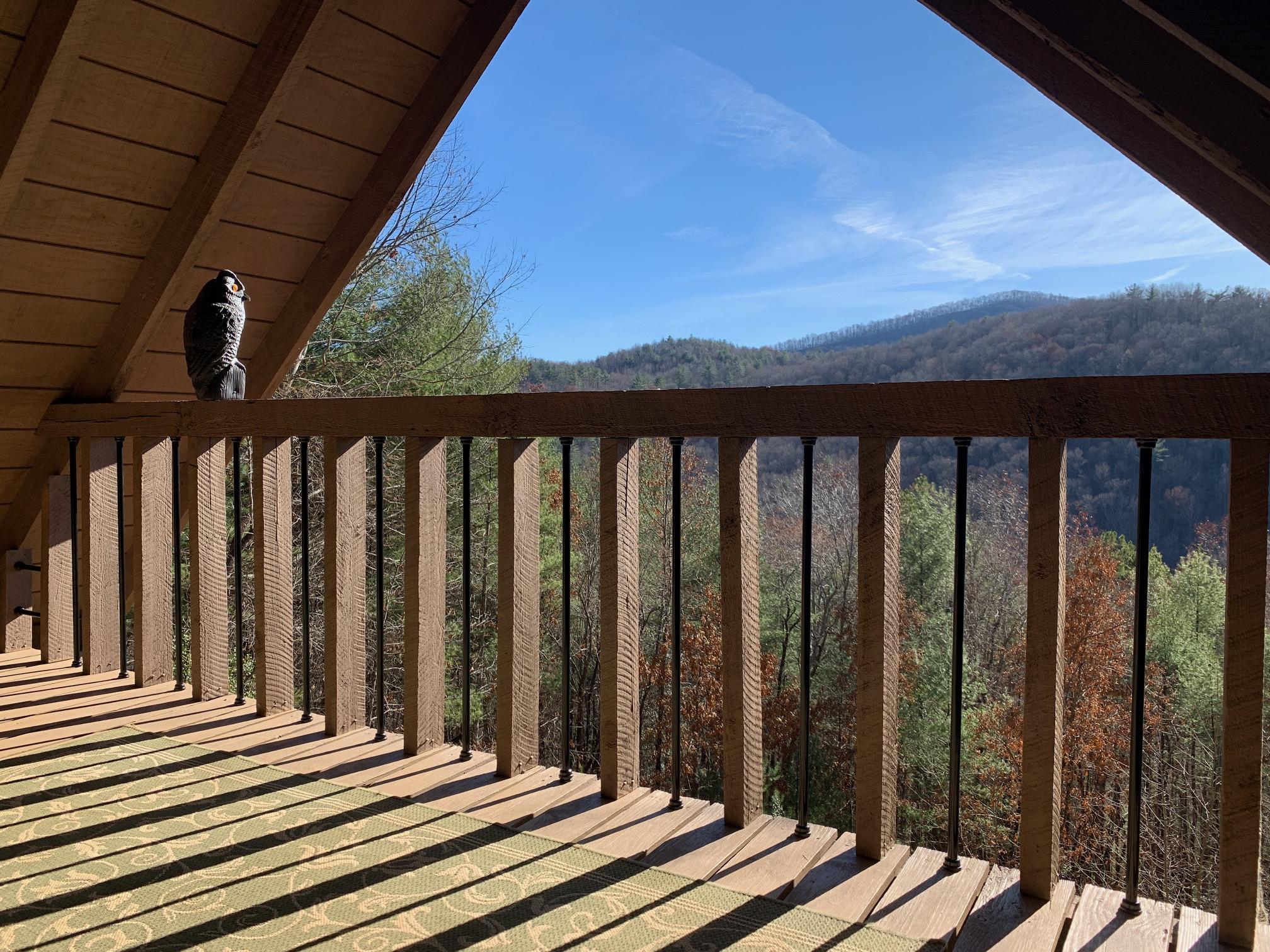 beautiful snap'n lock railing with rolling hills in the background