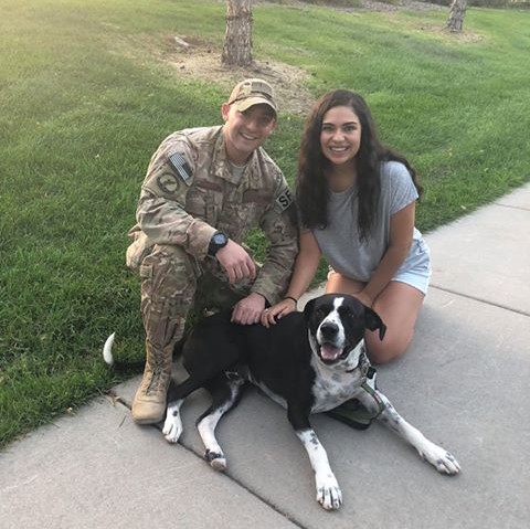 Koda the Dog with Air Force Dad 