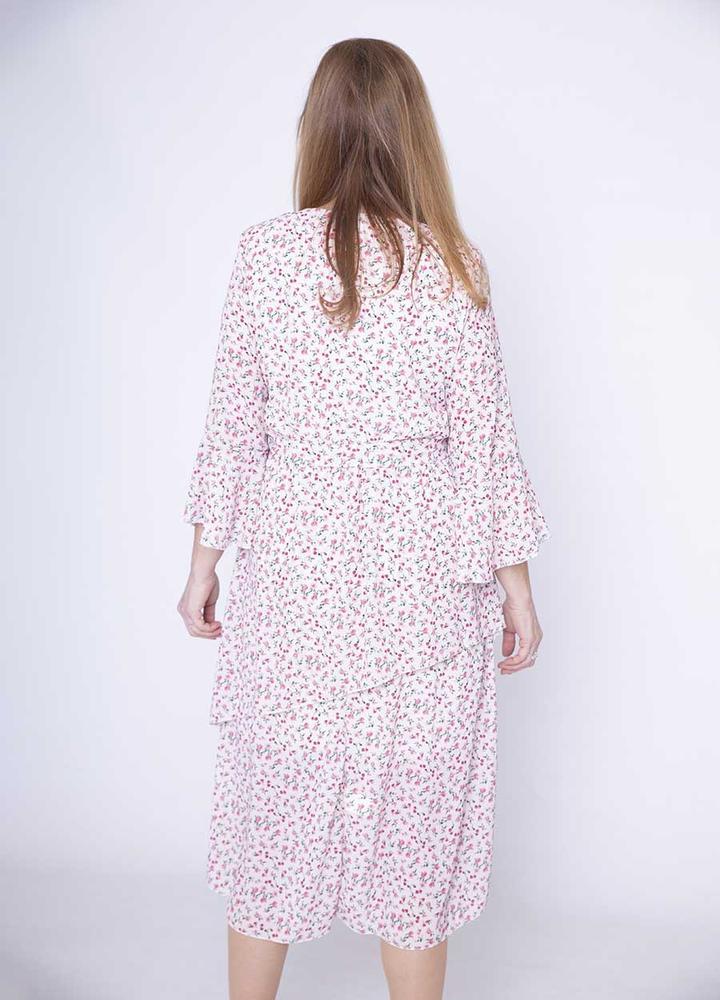 V Neck Laura Georgette Dress