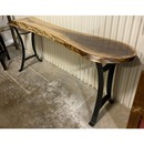 live edge walnut sofa table