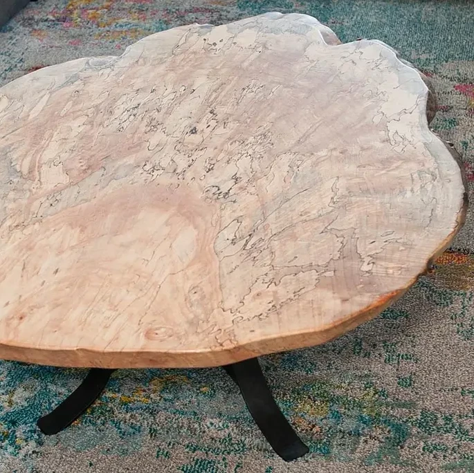 round live edge coffee table