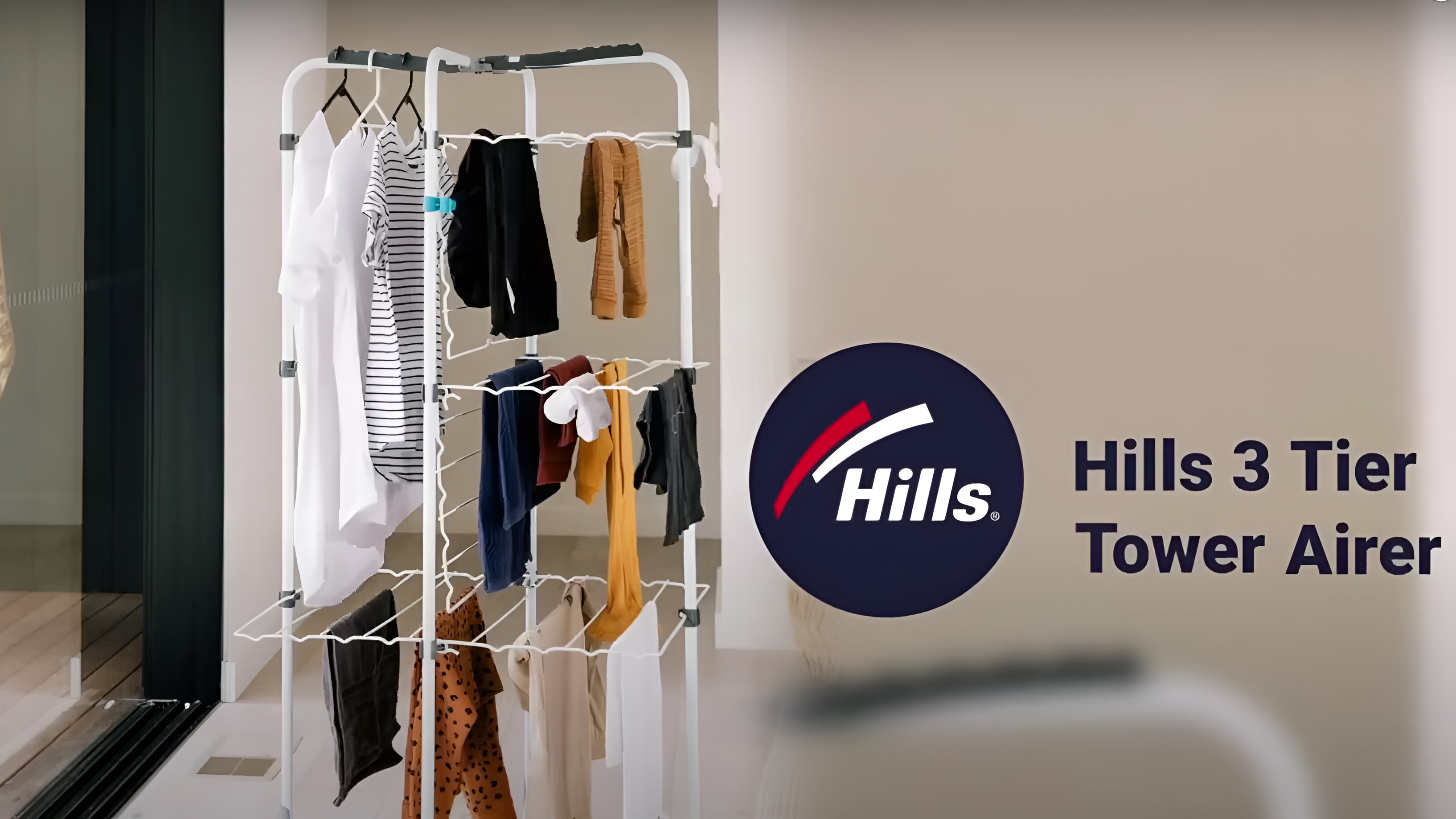 Hills 3 Tier Mobile Tower Clothes Airer