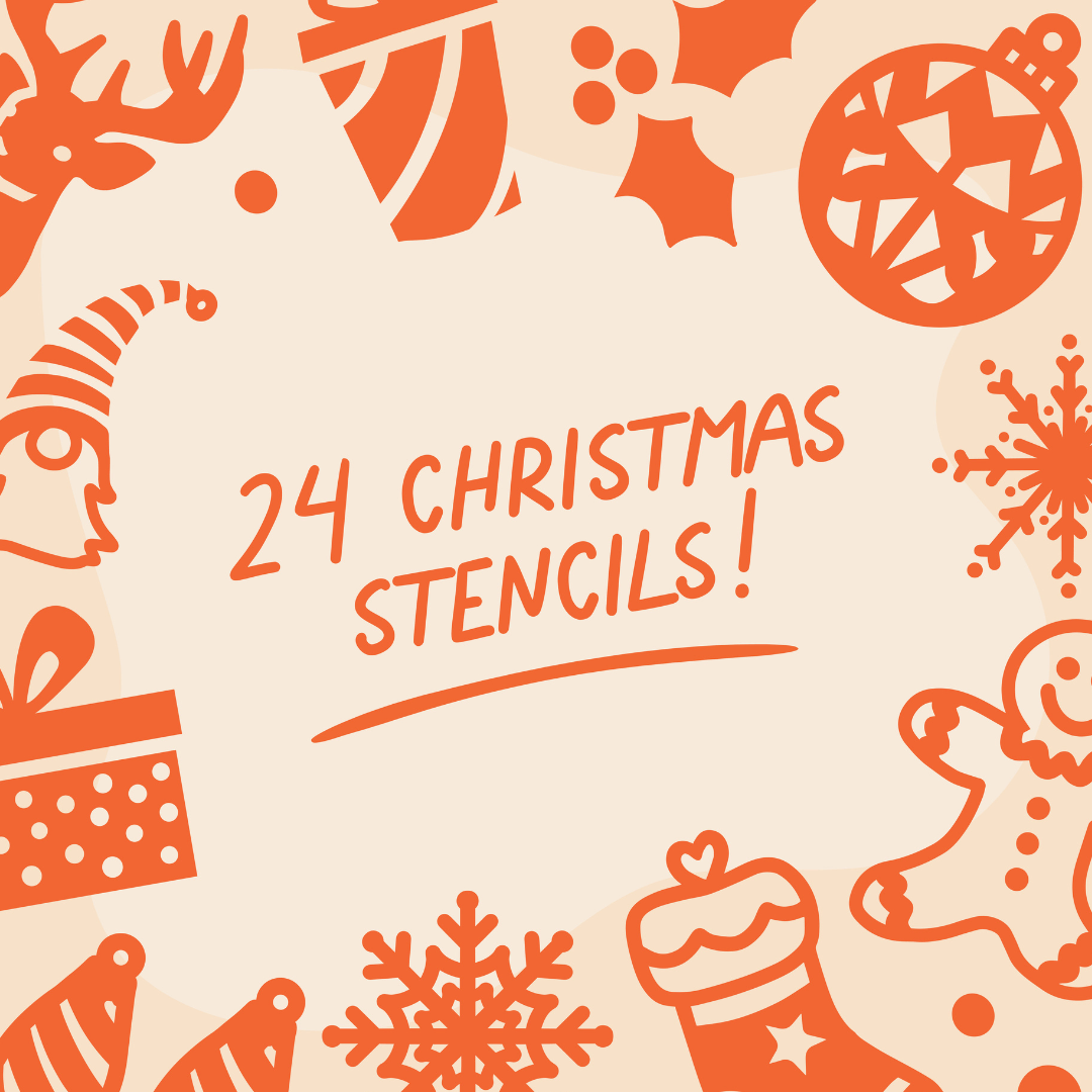 Christmas Stencil Pack - removable vinyl, weeded, precut with transfer  paper - Scorch Marker