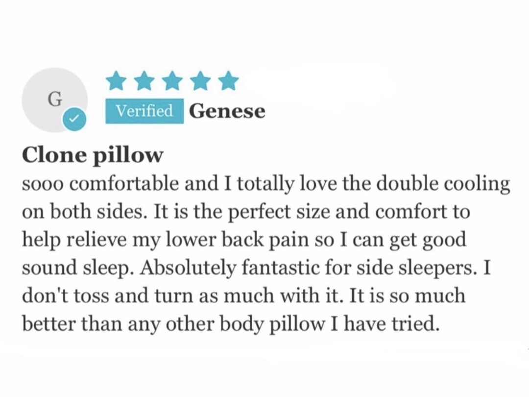 Clone Pillow - The Contoured Body Pillow for Better Sleep